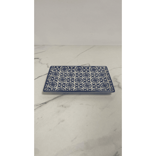 Prato retangular cerâmica Zaguan - 1 unid