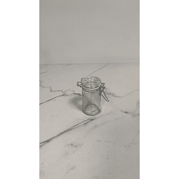 Frasco de vidro com tampa hermética - 6 unid