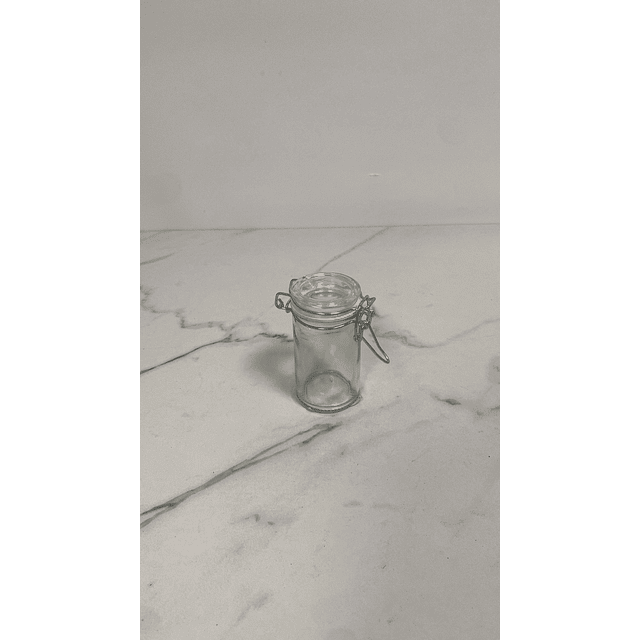 Frasco de vidro com tampa hermética - 6 unid