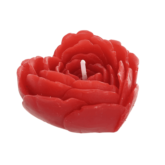 Velas de cera flor de coração