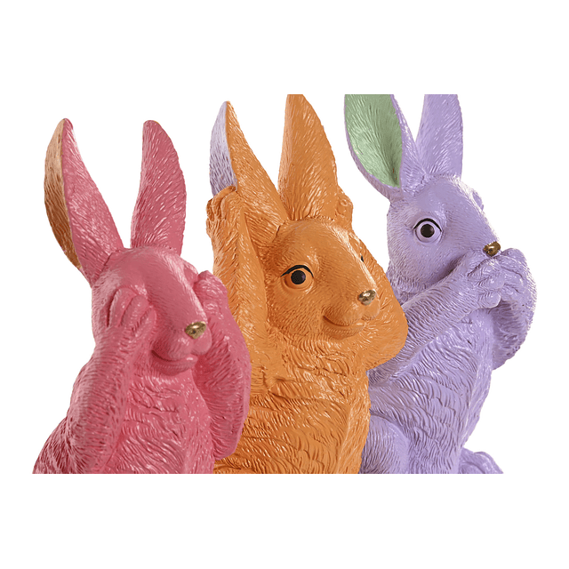 Conjunto coelho em cerâmica