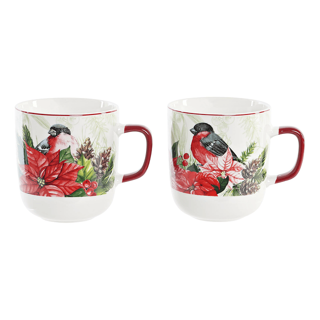 Caneca de porcelana pássaros