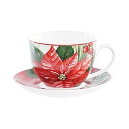 Set chávenas flores