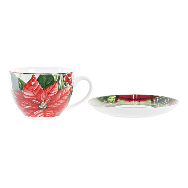 Set chávenas flores