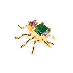 Bug with Green Gemstone - Square