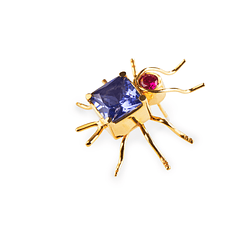 Bug Com Pedra Violeta - Quadrado