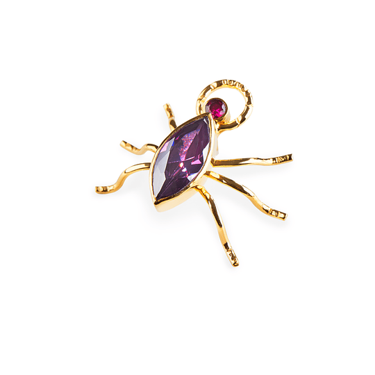 Bug with Purple Gemstone - Oval 