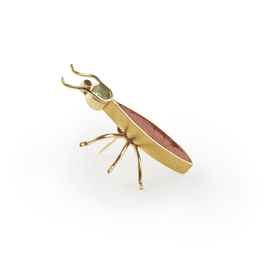 Bug Com Resina Cornalina - Longo