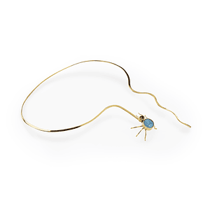 Little Choker Blue Sky - Gold Plated 