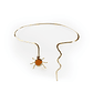 Gargantilha Pequena Laranja - Prata com plaqué ouro - Thumbnail 1