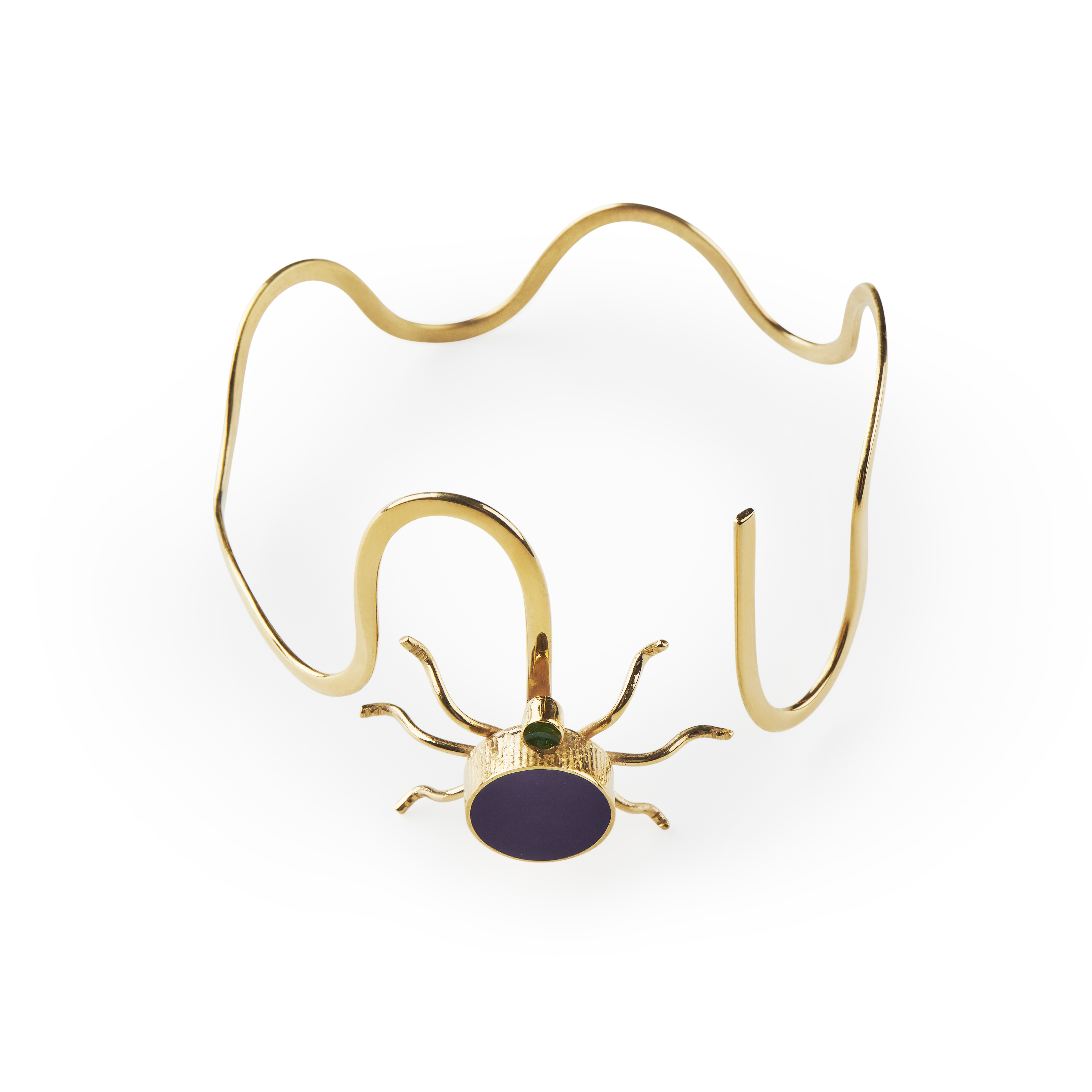 Bracelet Gold Plated With Purple Bug Gold Plated  - Image 2