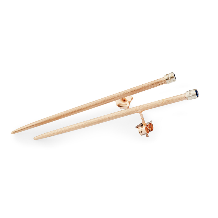 Miss Shanghai - Silver Rose Gold Earrings 1