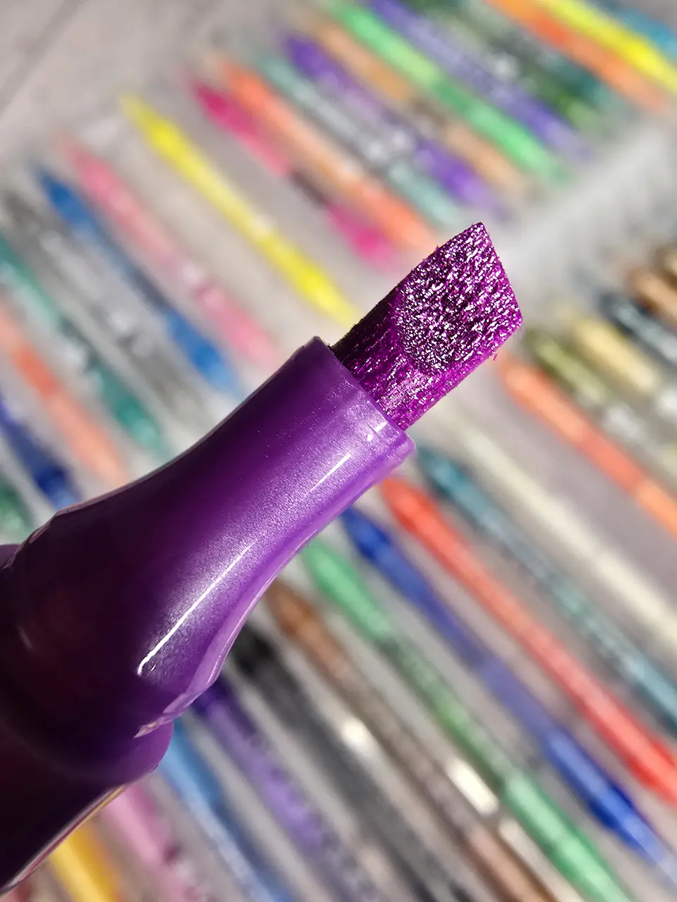 Lapiz doble punta Acrilico/glitter 48pcs 2
