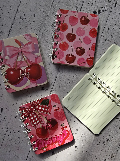 Mini libretas guinda 