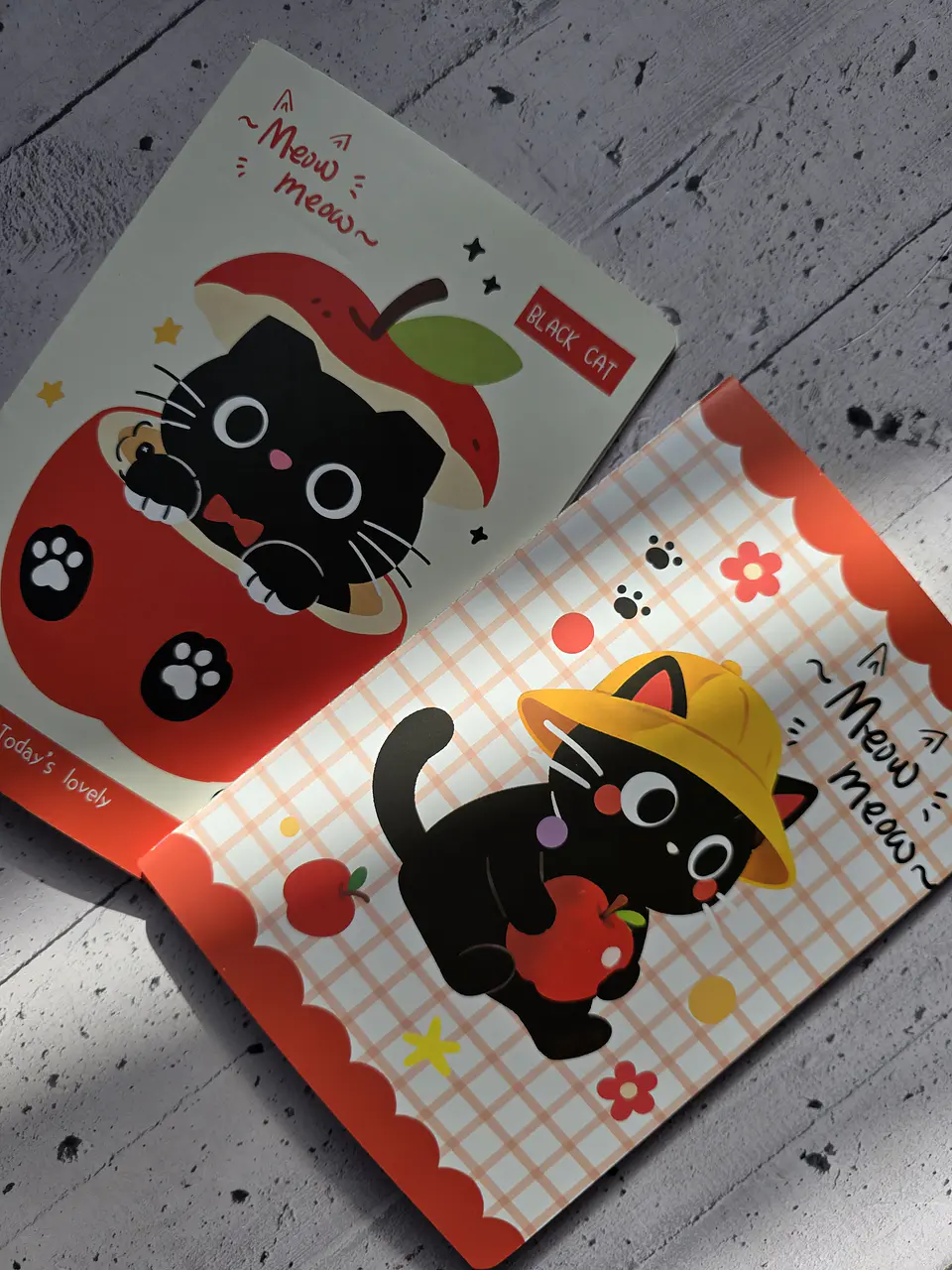 Libreta gato manzana  2