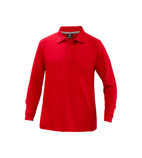 Polera Polo Comfort Spandex Manga Larga Hombre