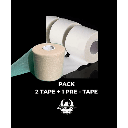 pack Vendaje deportivo (2 tape rigido + 2 pretape)