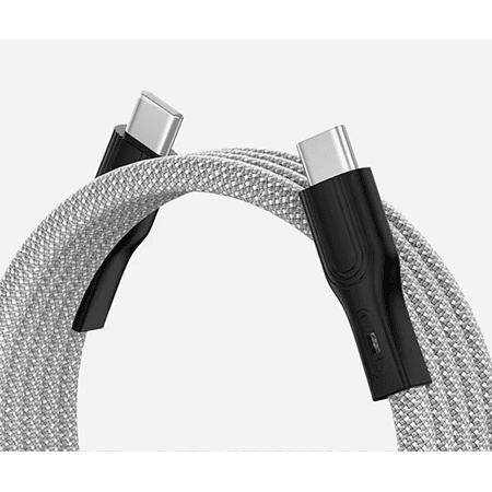 2 X Cable USB C a USB C de 100W carga Rapida (color blanco)