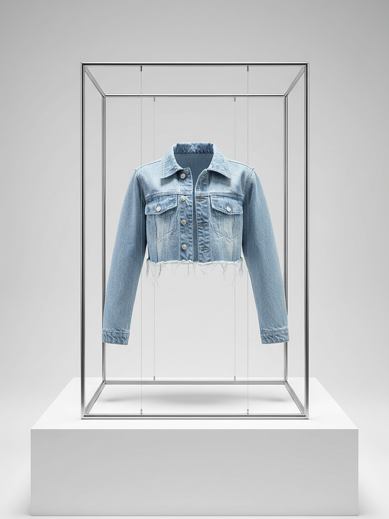 Chaqueta Crop Azul DENIM 4