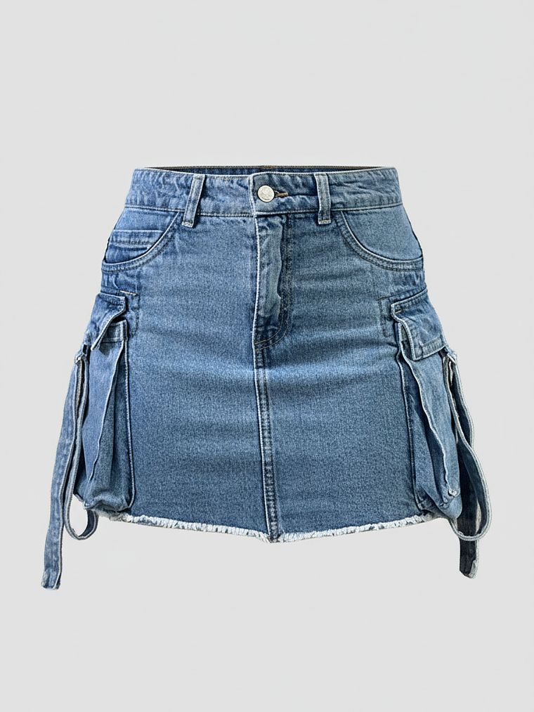 Falda Cargo denim 10