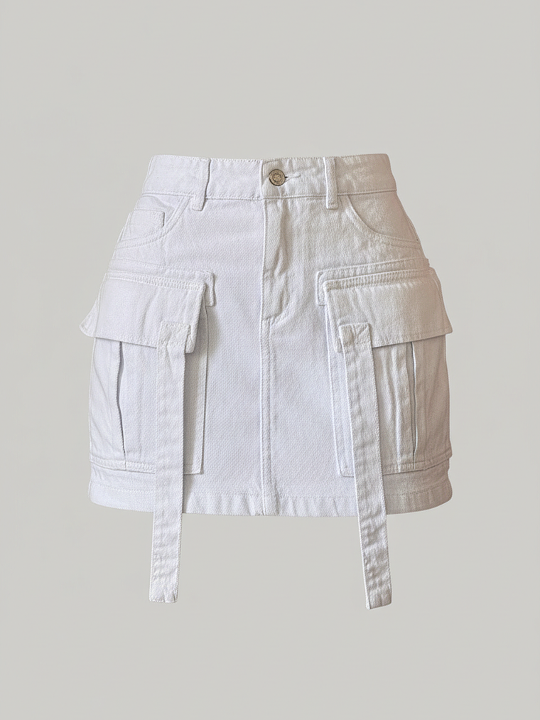 Falda blanca denim 1