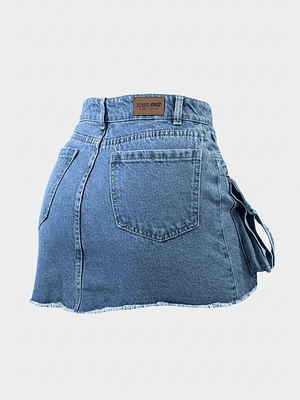 Falda Denim azul