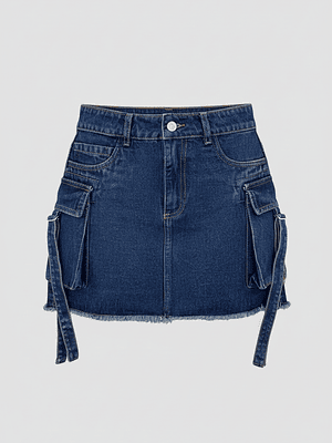 Falda Cargo Denim