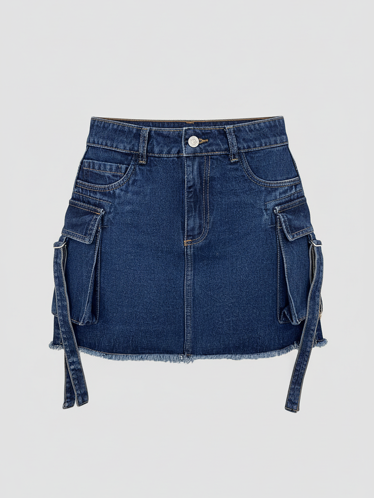 Falda Cargo Denim 1