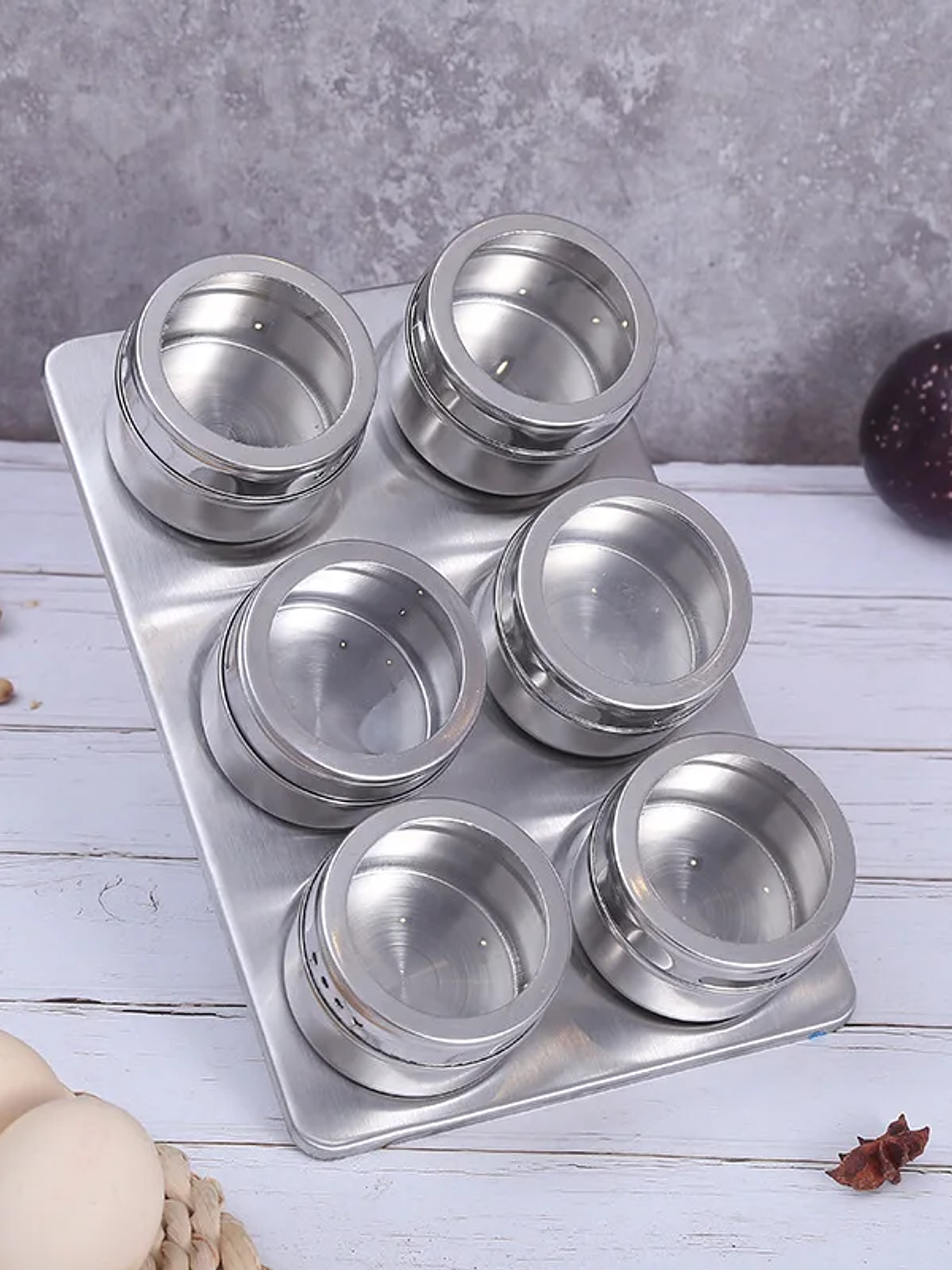 Magnetic Visible Steel Seasoning Jar Spice Seasoning Bottle Outdoor BBQ Set 3
