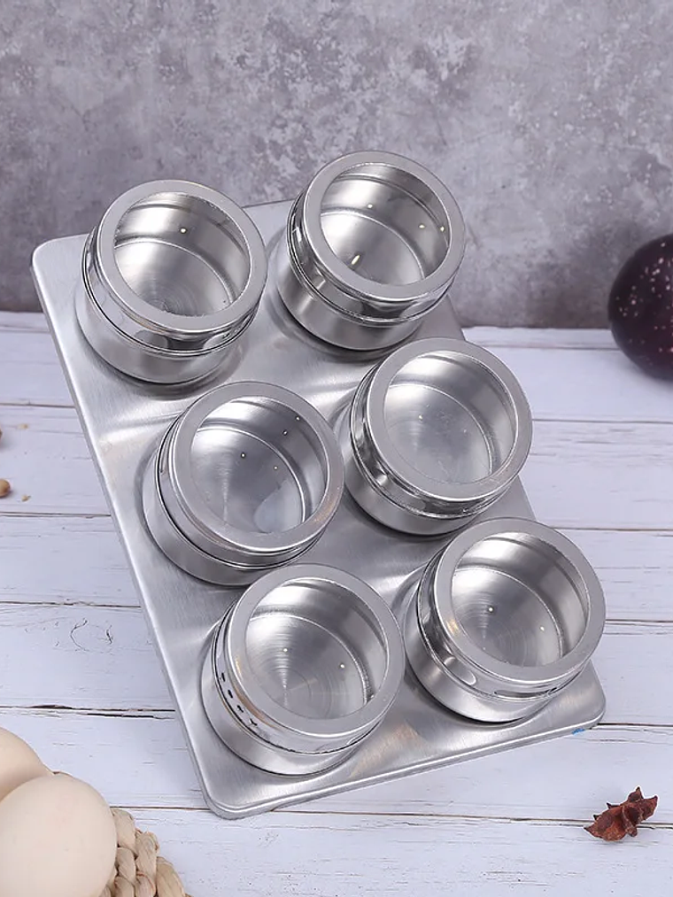 Magnetic Visible Steel Seasoning Jar Spice Seasoning Bottle Outdoor BBQ Set 3