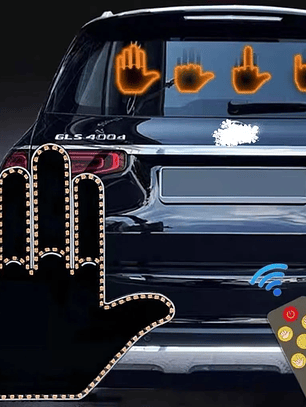 TCFunny Car Finger Light with Remote, Road Rage Signs Middle Finger Gesture Light，Auto Amber Middle Finger Warning Brake Light ﻿
