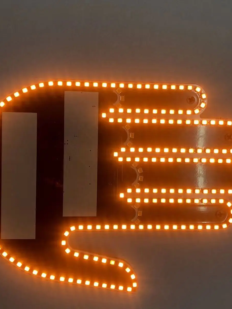 TCFunny Car Finger Light with Remote, Road Rage Signs Middle Finger Gesture Light，Auto Amber Middle Finger Warning Brake Light ﻿ 2