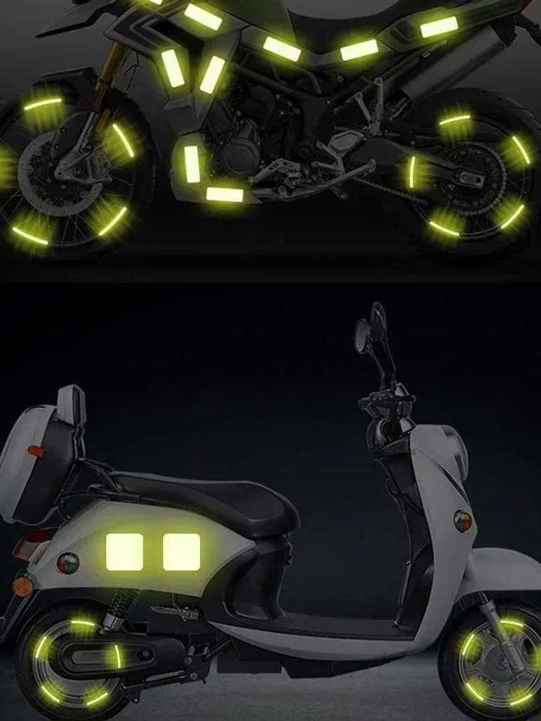 20Pcs/set Colorful Car Motorcycle Wheel Hub Reflective Strips Stickers Car Styling Decal Sticker Auto Moto Decor Decals 6