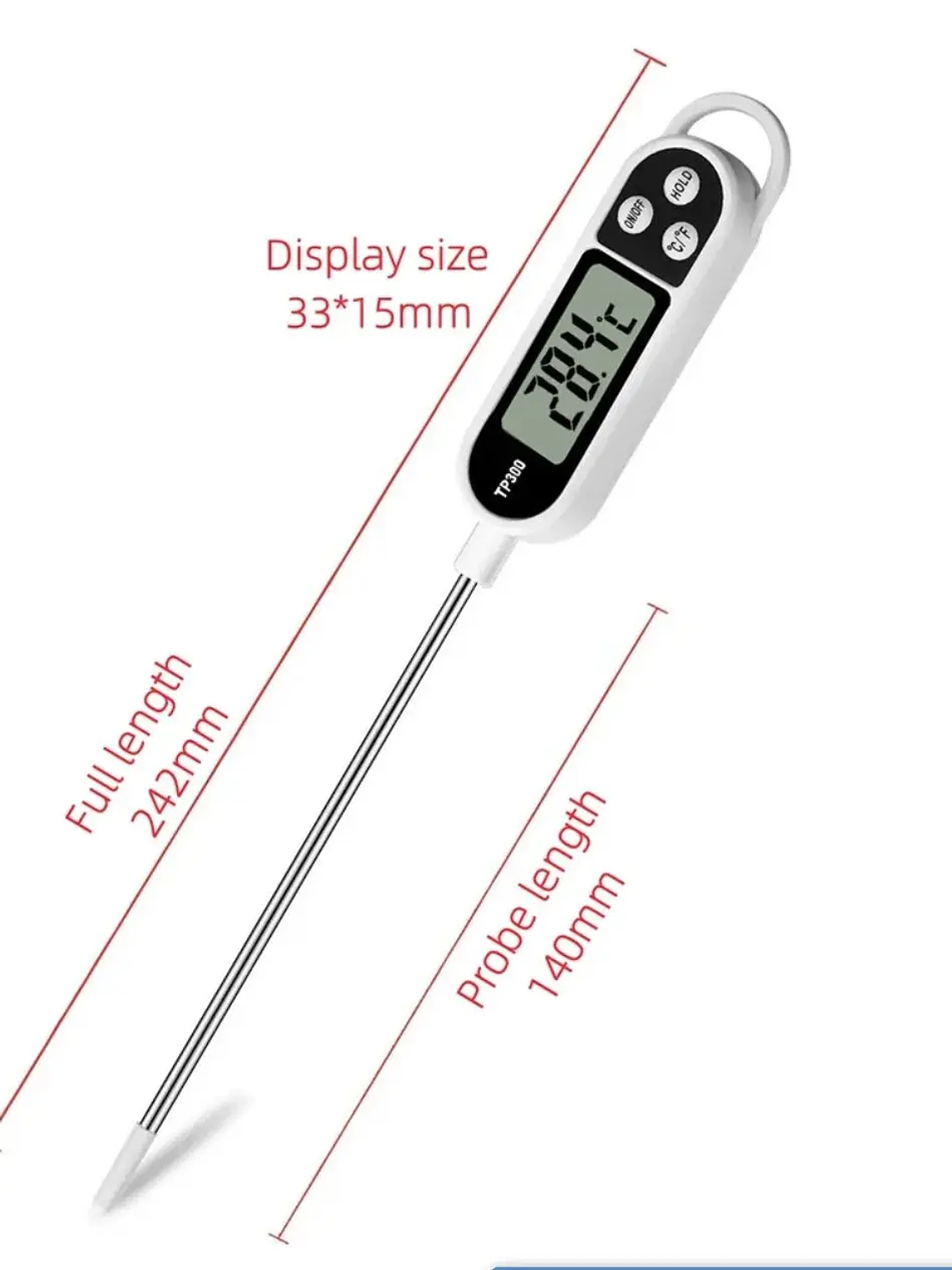 Stainless Steel Probe Food Thermometer 2
