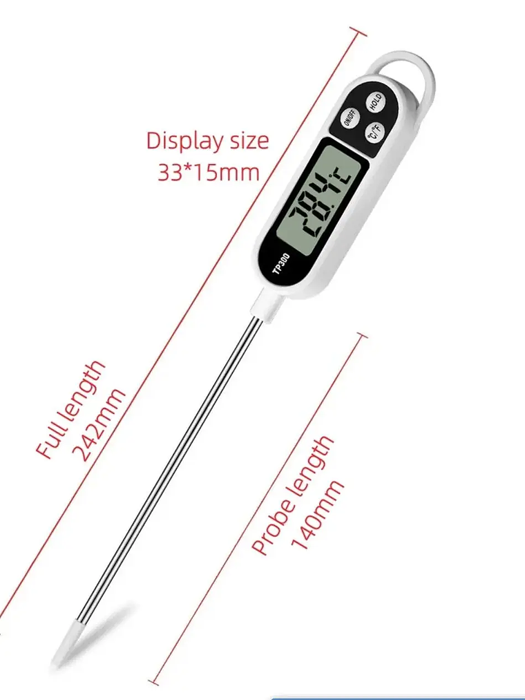 Stainless Steel Probe Food Thermometer 2