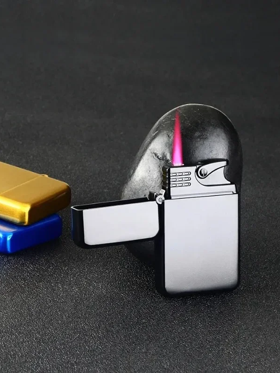 Windproof  Waterproof Metal Lighter Electroplated Dragon Embossed Pattern Red Fire Direct Cigar Lighter Men Smoke Accesoires 4