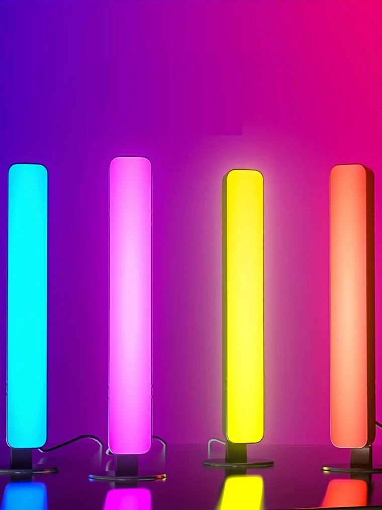 RGB Pickup Light Music Rhythm Lights Upgraded USB Rechargeable Model Christmas Decoration Desktop RGB Light Bar Music Rhythm 5