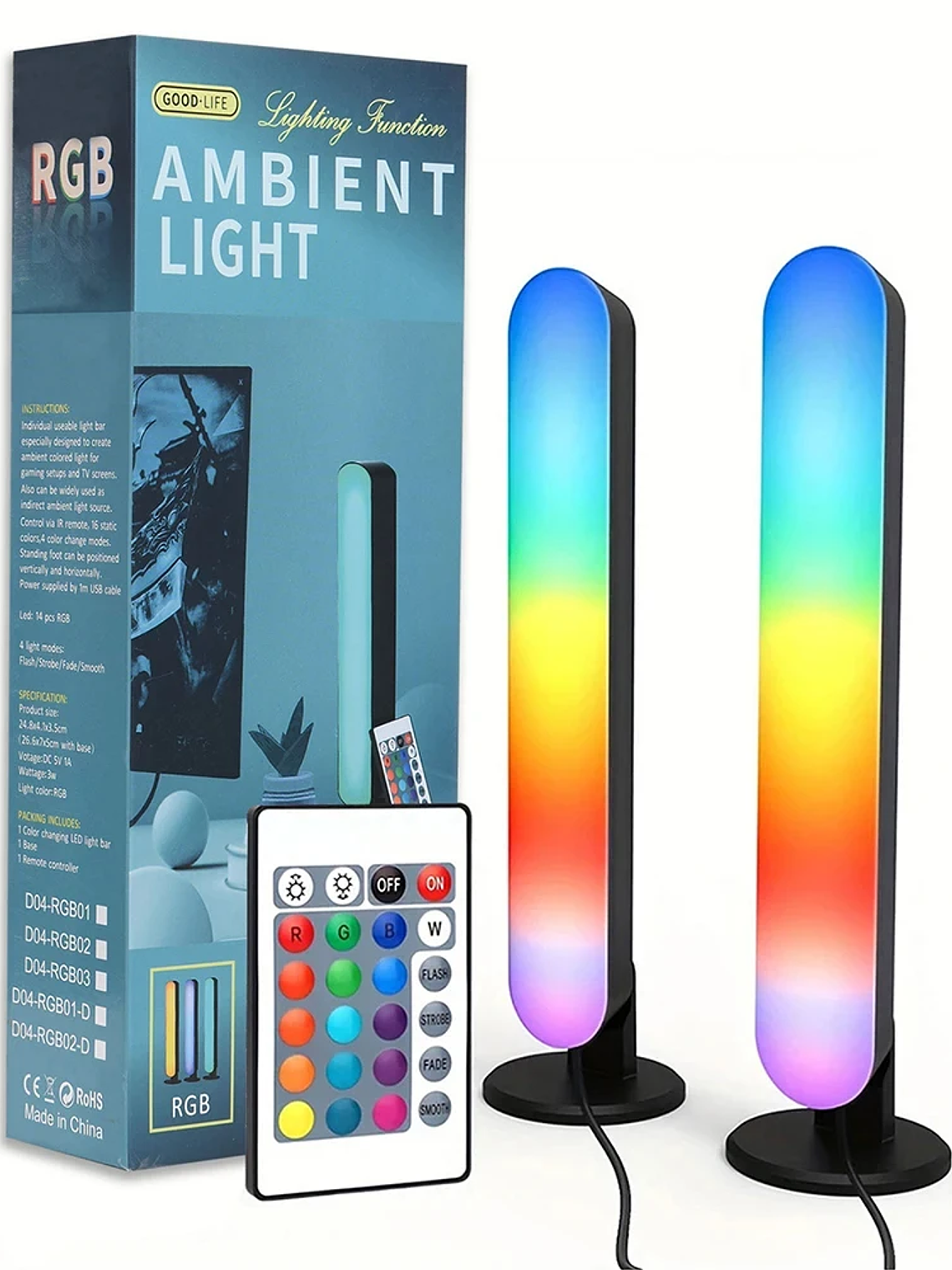 RGB Pickup Light Music Rhythm Lights Upgraded USB Rechargeable Model Christmas Decoration Desktop RGB Light Bar Music Rhythm 7