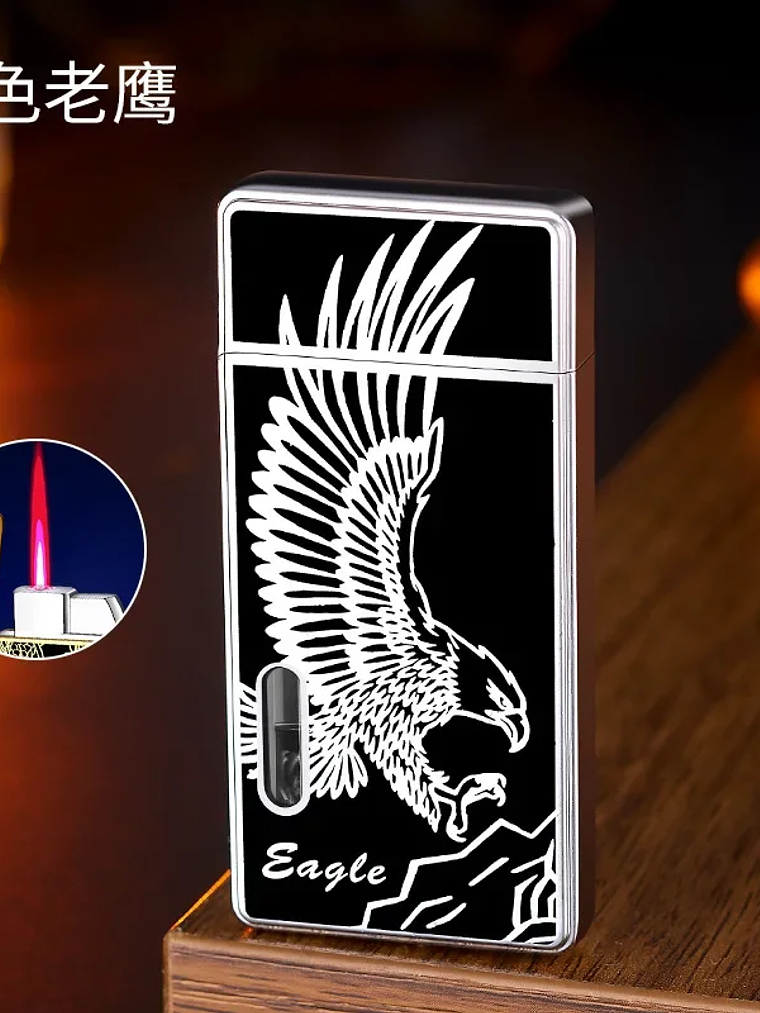 Windproof  Waterproof Metal Lighter Electroplated Dragon Embossed Pattern Red Fire Direct Cigar Lighter Men Smoke Accesoires 10