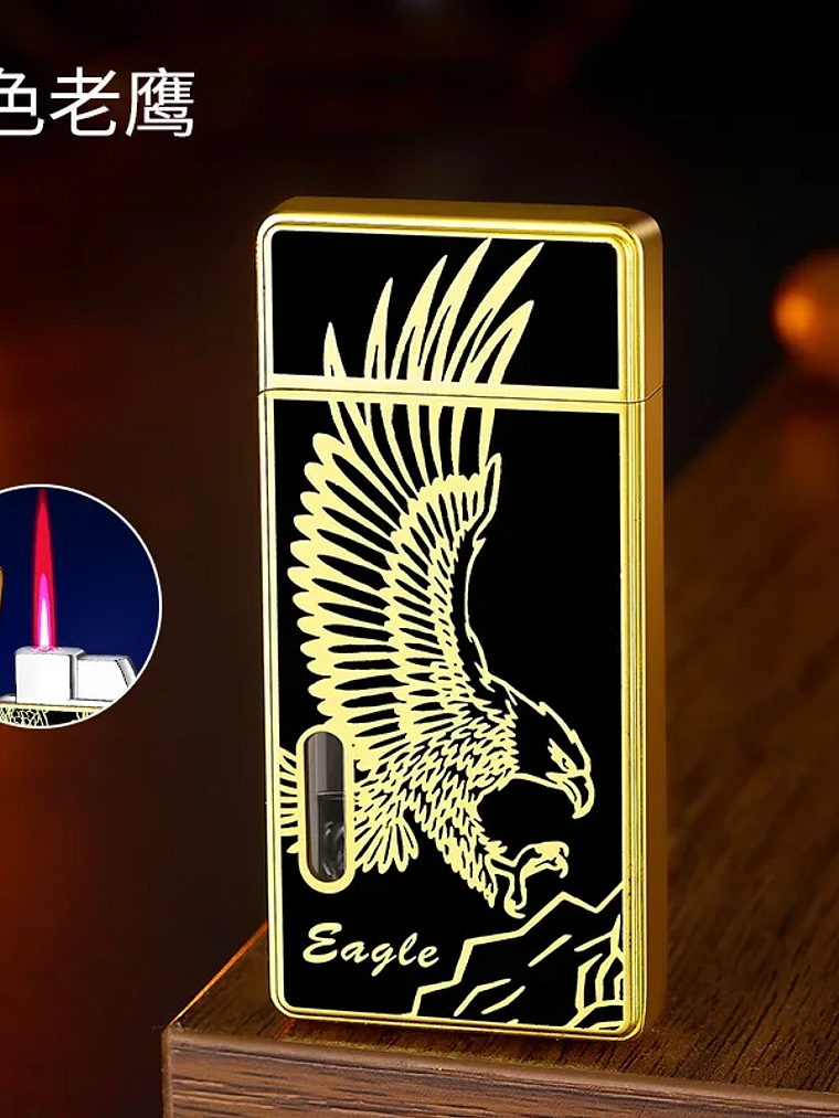 Windproof  Waterproof Metal Lighter Electroplated Dragon Embossed Pattern Red Fire Direct Cigar Lighter Men Smoke Accesoires 11