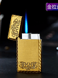 Windproof  Waterproof Metal Lighter Electroplated Dragon Embossed Pattern Red Fire Direct Cigar Lighter Men Smoke Accesoires - thumbnail 12