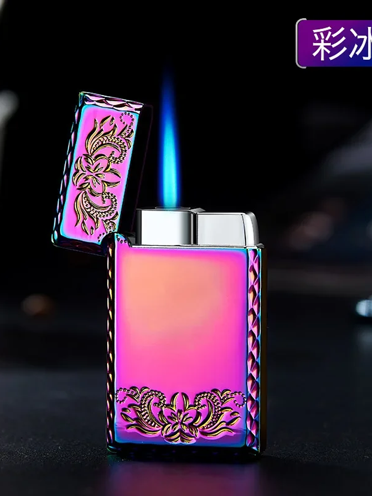 Windproof  Waterproof Metal Lighter Electroplated Dragon Embossed Pattern Red Fire Direct Cigar Lighter Men Smoke Accesoires 14