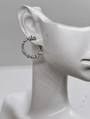 Brinco redondo com zircónias