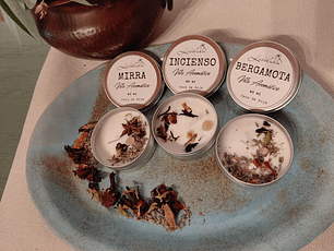 Vela en Lata + Adornos