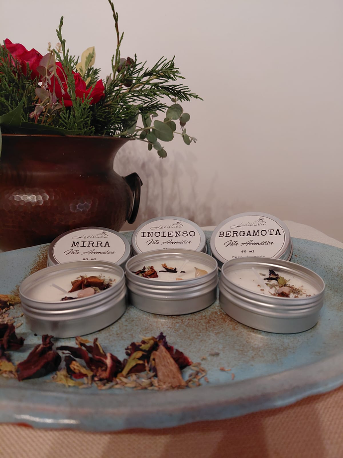 Vela en Lata + Adornos 2