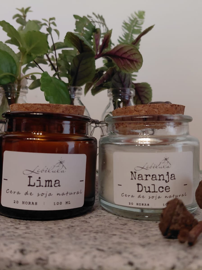 Velas en Frasco de Vidrio tapa corcho 1