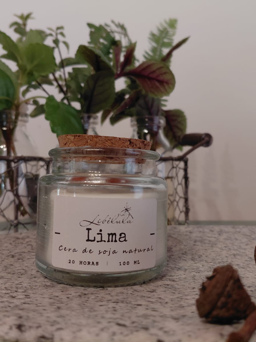 Velas en Frasco de Vidrio tapa corcho 3