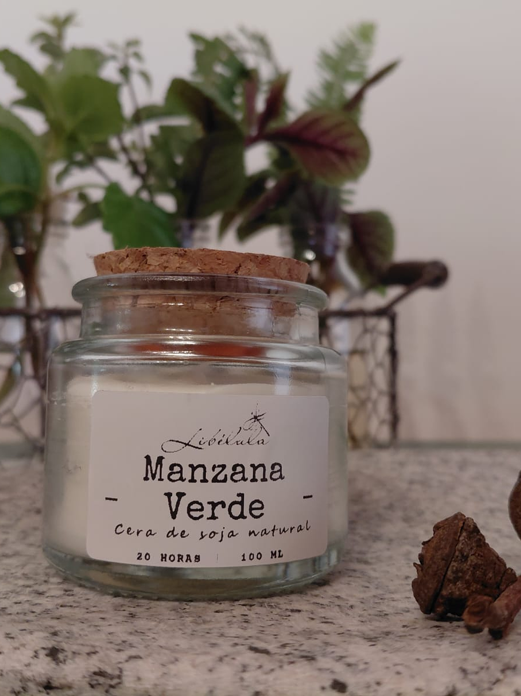 Velas en Frasco de Vidrio tapa corcho 4