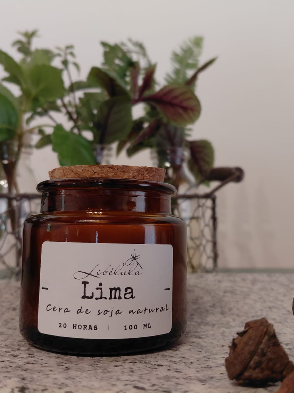 Velas en Frasco de Vidrio tapa corcho 5