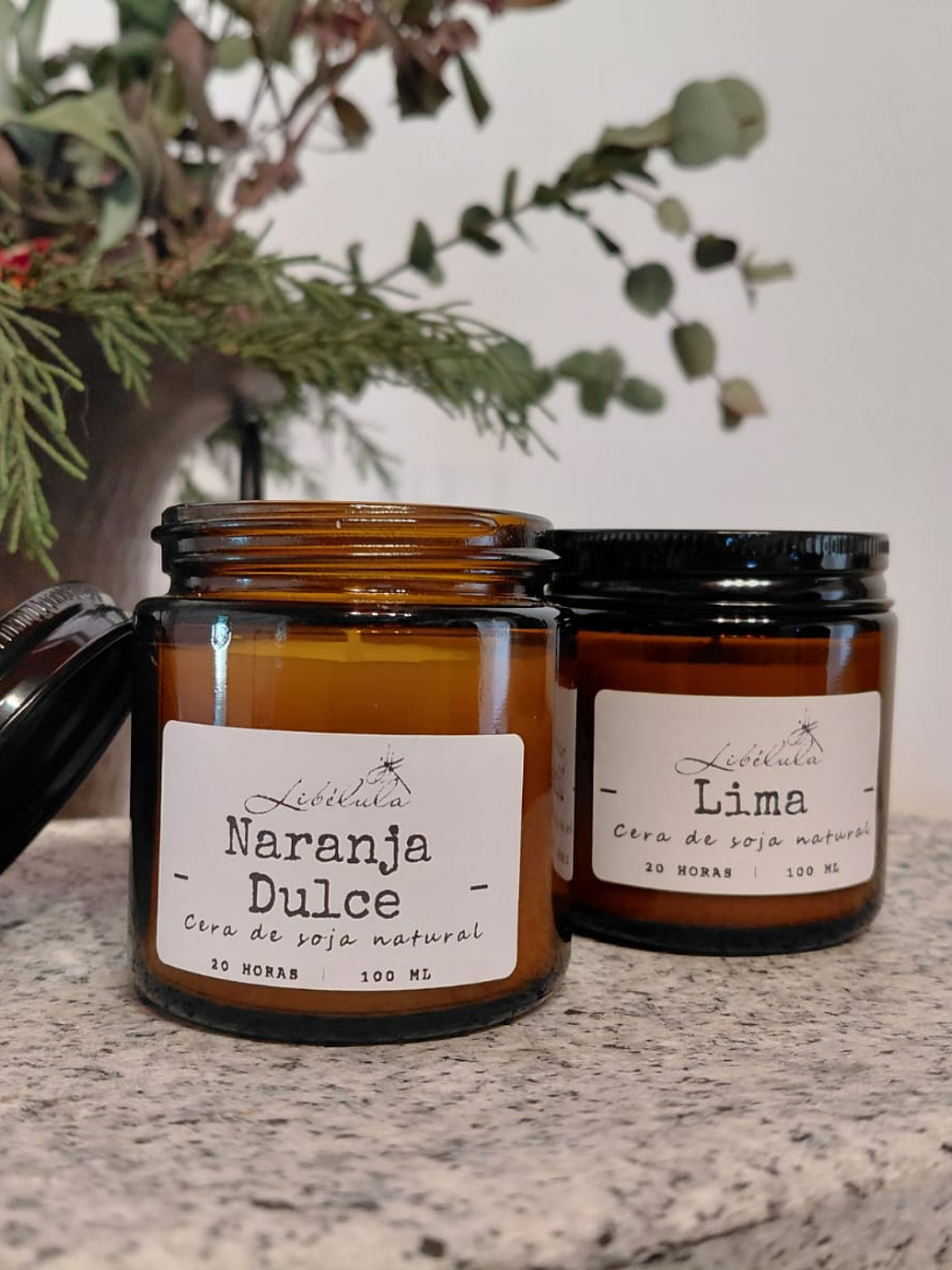 Velas en Frasco de Vidrio tapa metal 1